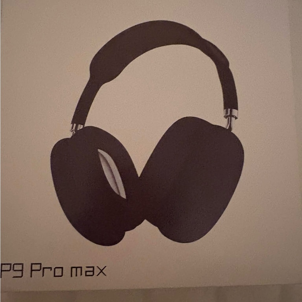 P9 Pro Max Black Headphones